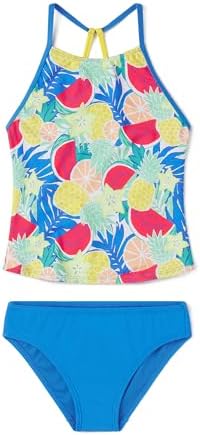 Speedo Girls' Two-Piece Thin Strap Tankini Swimsuit Set