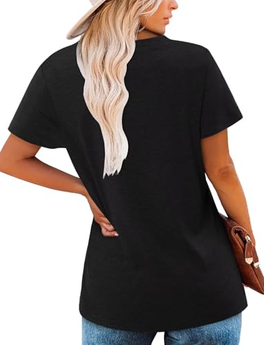 KISSMODA Summer Short Sleeve T Shirt Loose Fit Casual Dressy Women Top 2025 Trendy Ladies Fashion Blouses(S-3XL)