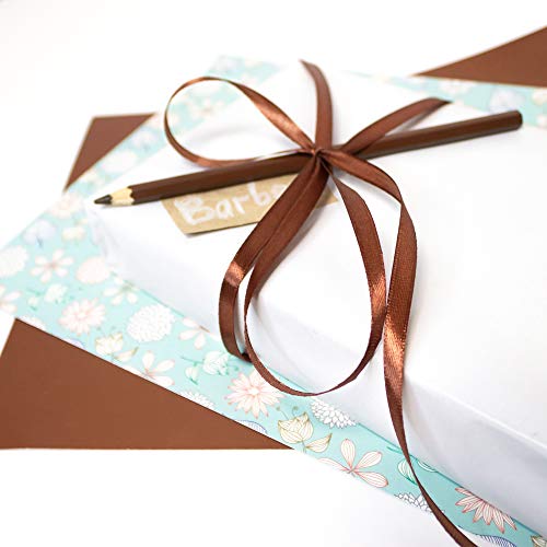 Image of Friar Brown Ribbon 1 /4 Inches 36 Yards Satin Roll Perfect for Scrapbooking, Art, Wedding, Wreath, Baby Shower, Packing Birthday, Wrapping Christmas Projects