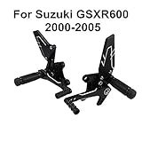 Material: Aluminium RONGLINGXING Powersports Teile For Suzuki GSX-R600 GSXR 600 GSXR 600 2000-2005 Motorrad CNC einstellbaren Fahrerrück Sets Fußrastenanlage Fußrasten Fußrasten D40