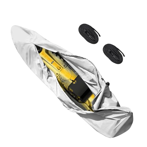 SYWAN Kayak Covers for Outdoor Storage, 16ft Paddle Board Cover with Zipper Waterproof UV-Proof 600D Heavy Duty Canoe Tandem Kayak Cover, with 2 Windproof Straps