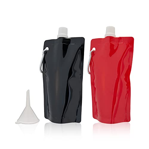 TRUE Smuggle Collapsible Plastic Flask, Reusable Drink Pouches, Liquor, Barware, Travel Accessory, Multicolor