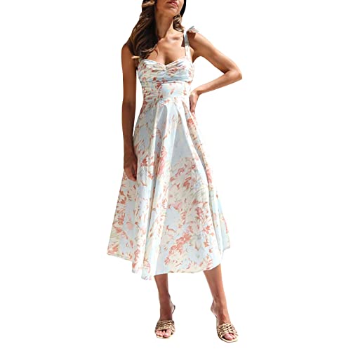 Robe longue d'été fluide au style bohème et imprimé floral unique