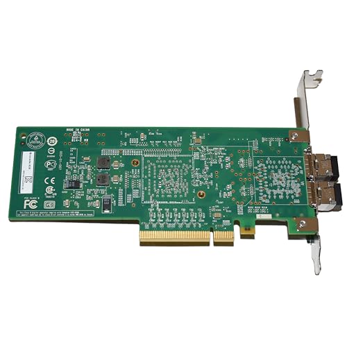 Tarjeta de red Ebidealz compatible con Dell Brocade 825, adaptador HBA de canal de fibra de 8 Gb, doble puerto, PCIe x8, con ranuras SFP+ miniatura 4