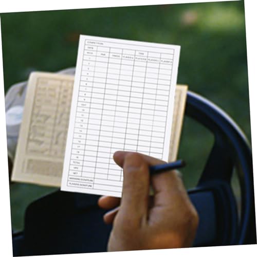 5 hojas de tarjeta de puntuación para golf, tableros de marcador para registrar resultados, accesorios para golf miniatura 4