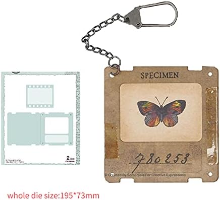 Retro Slides Design Metal Cutting Die Cuts, Old-Fashioned Basic Retro Slides Design Stencils DIY Crafts Card Cutting Dies Cuts for DIY Embossing Card Making Photo Decorative Paper Dies Scrapbooking