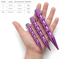 RaptorGrip Kubotan Selbstverteidigungs-Schlüsselanhänger Violet L (14cm) – Ansicht 7