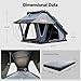 Joyinrute Aluminum Rooftop Tent for 4 Season Camping,Pop Up Hard Shell Roof Top Tent Hardshell for Jeep Truck SUV Car,2-3 Person