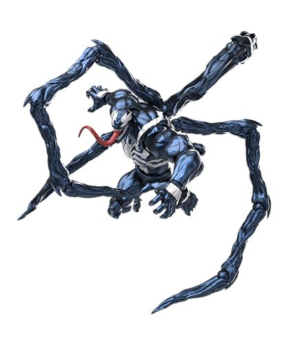 Image of BLOKEES Champion Class - Marvel Rivals - Venom Action Figure - 185 Pieces Model Kit - 6 Inch - 90 Points of Articulation - Assembly Required - No Tools - No Cutting - No Glue - No Paint - Age 14+ | Official Blokees Marvel Rivals Model Kit, 185-Piece Snap-Fit Build, Approx. 5.91 in Tall, Tool-Free Assembly, (185 Pieces)
