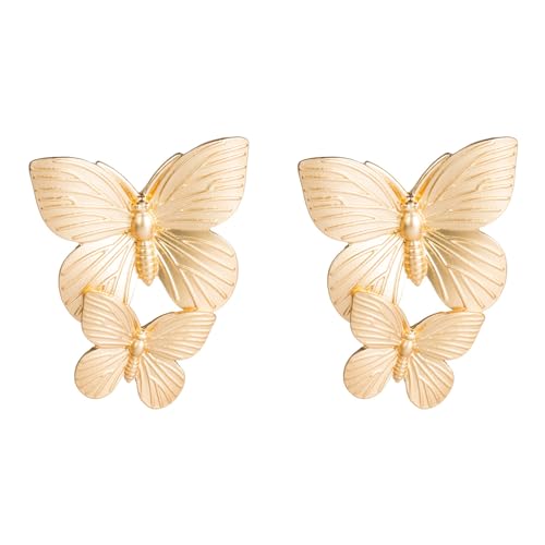 Boho Vivid Butterfly Dangle Earrings for Women,Dainty Long Gold Butterfly Dangle Drop Earrings Wedding Party Jewelry Gifts