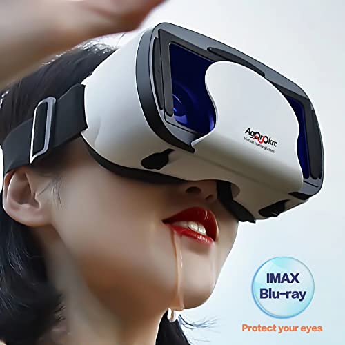 STARHUI VR Brille Handy Virtual Reality mit Fernbedienung, 3D VR-Brille Erleben Sie Spiele und 360 Grad Filme in weicher & komfortabler Glasses für Phone Android 5~7 inch-02, WHITE-0818 - Image 3