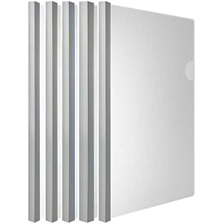 Transparent Resume File Cover with Sliding Bar, 10-Piece Pack