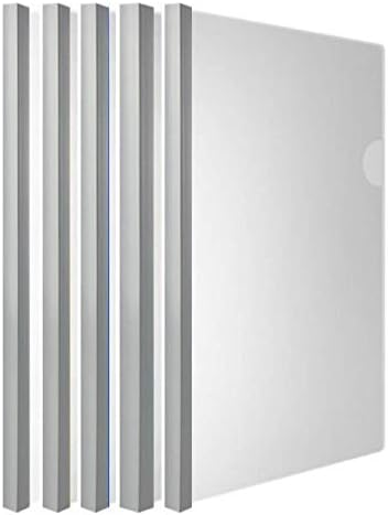 Plastic File Folder with Sliding Bar(10mm) Report Covers, 40 Sheet Capacity, Transparent Resume Presentation File Folders Organizer Binder for A4 Size Paper, 10 Pcs