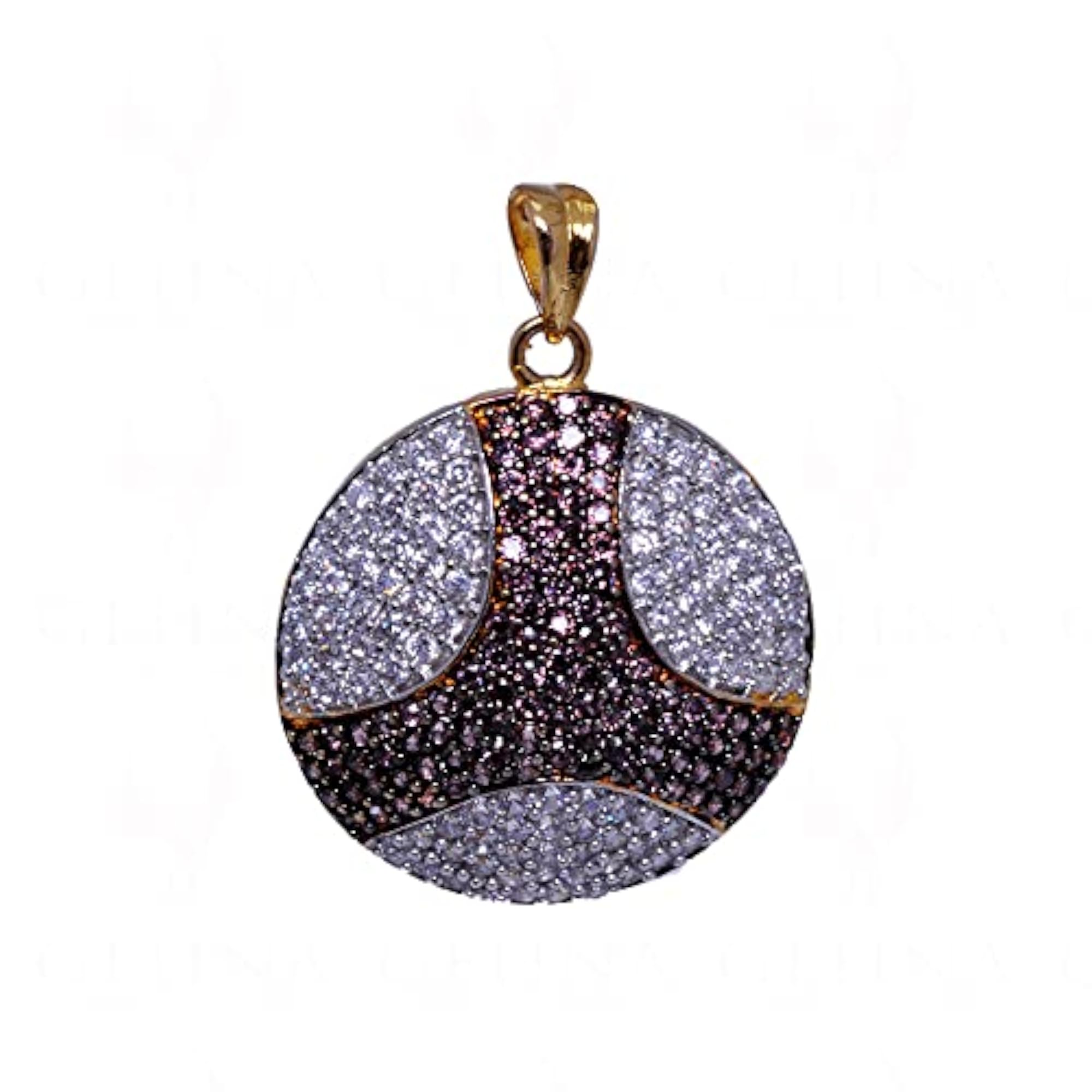 Jaipur Stylish Tourmaline & Simulated Diamond Pendant Set for Girls