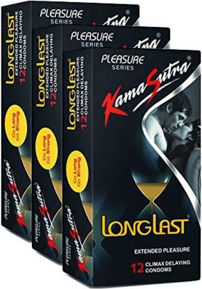 KamaSutra Lubricated Condoms long last Flavour Condom Made of Natural Rubber Latex For Men(3 Pack Of 36 Condom)-picture-13
