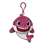 Pinkfong Baby Shark Plush Keychain Mommy Shark - Baby Shark Plush Clip On Keychain from Hit Song - Official Baby Shark Stuffed Animal Clip for Bags, Lunch Boxes, Backpacks