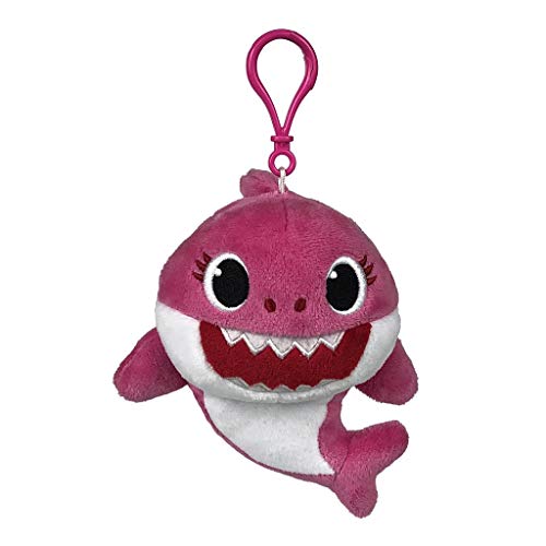 Pinkfong Baby Shark Plush Keychain Mommy Shark - Baby Shark Plush Clip On Keychain from Hit Song - Official Baby Shark Stuffed Animal Clip for Bags, Lunch Boxes, Backpacks