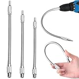 3 Stück Biegsame Welle 300mm, 360 Grad Drehbar Bohrerverlaengerung, 1/4 Hex-Shank Flexible Drill Extension Bohrer, Flexible Verlängerung Für Bohrmaschine & Schraubendreher(20cm & 30cm & 40cm)