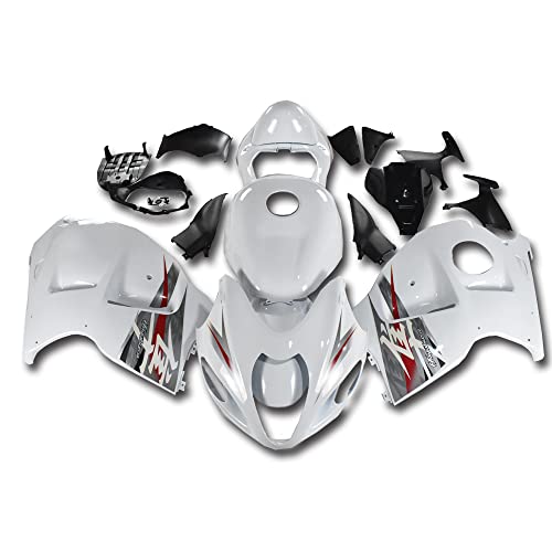 Plastic Complete White Fairing Fit for Suzuki 1997-2007 GSXR 1300 Hayabusa Gen1 Injection ABS New Aftermarket Bodywork Bodyframe Kit Set 1998 1999 2000 2001 2002 2003 2004 2005 2006