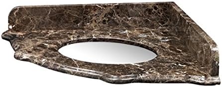 Ryvyr Malago (Formerly Manor) Oval Stone Top under Mount Corner Vanity Sink