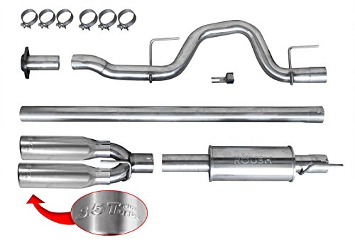 Roush Cat Back Exhaust - Polished 3.5 Logo Tips For 2011-2014 F-150 #TOP11