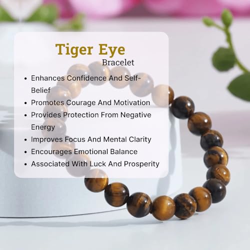 Image of Stone Bracelet for Men & Women | Natural Crystal for Wealth | Protection | Confidence & Success | Adjustable Healing Bracelet for Meditation | Reiki & Spiritual Energy