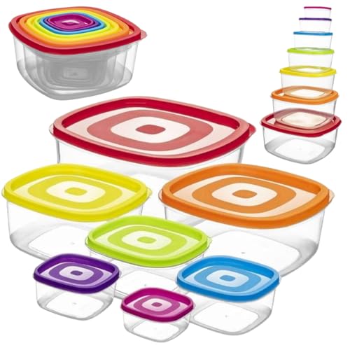 GIOTTO RainbowStack Food Storage Containers Set of 7 – Colorful