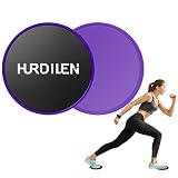 Hurdilen Core Sliders, Exercise Gliding Discs Dual Sided Use on Carpet and Hardwood Floors, Lightwei