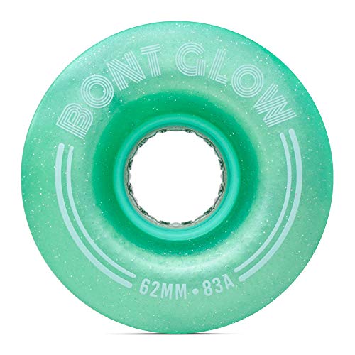 LED Glow Roller Skate Wheels for Outdoor Skating - Set of 4 (Misty Teal)
