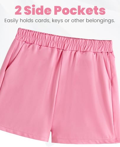 Image of Gogokids Girls 2 Piece Activewear Set, Tulle Sleeveless Tank Tops and Athletic Shorts