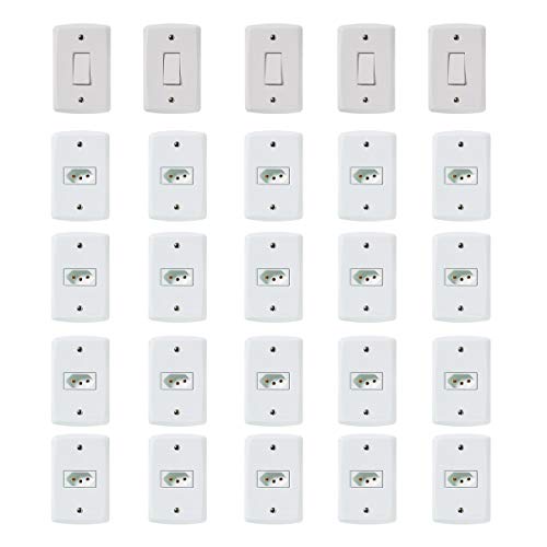 Kit 20 Tomadas e 5 Interruptor Lux 2 Tramontina