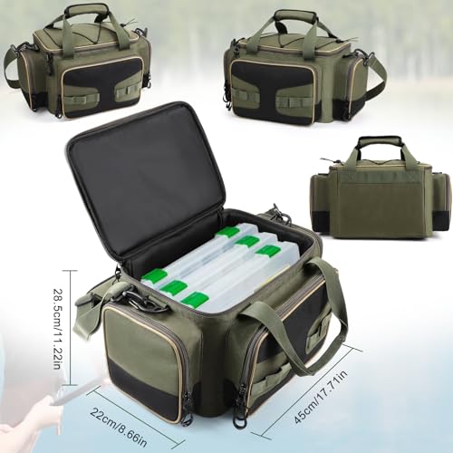 Senprity Sacos de pesca, armazenamento de equipamentos de pesca, armazenamento de equipamentos de pe