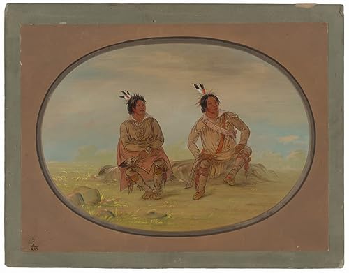 Cuadro cuadro sobre lienzo de George Catlin, decoración de pared de indios choctaw 60x90cm