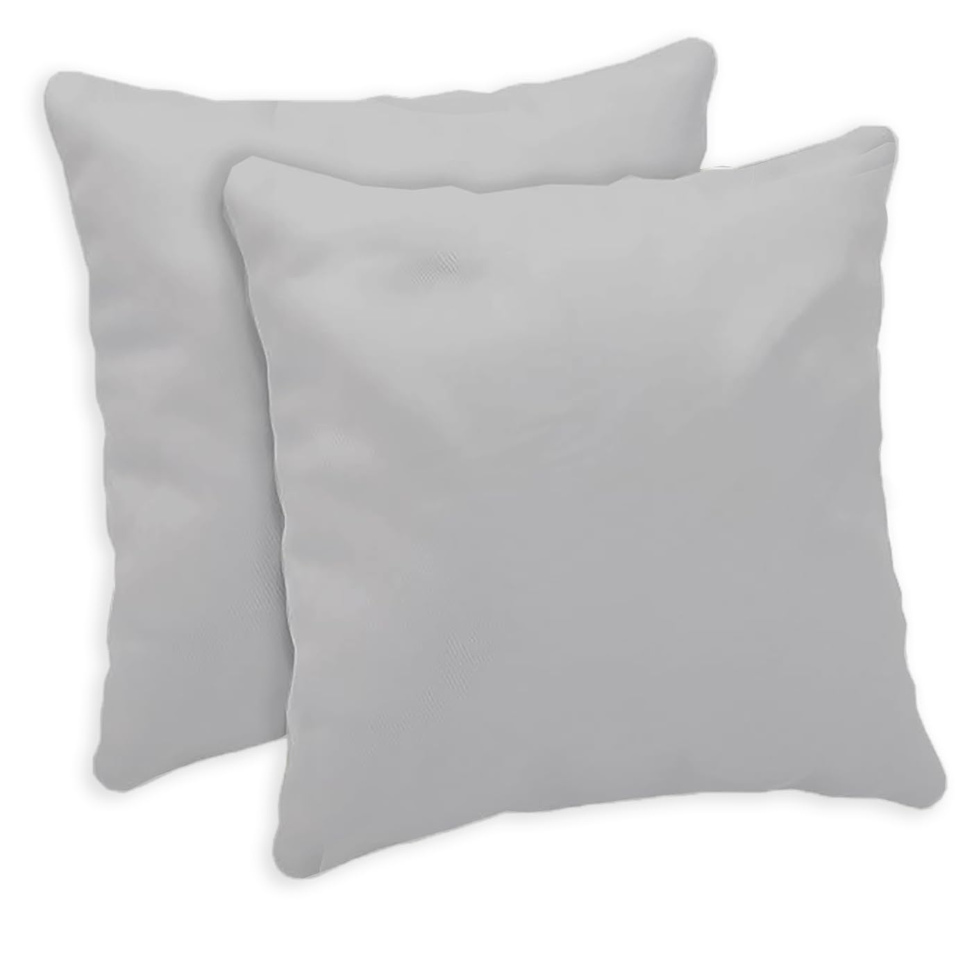 Giovanni Dolcinotti | Set 2 Federe Cuscini Divano 50x50 - Copricuscini Decorativi - 100% Cotone - Fodere con Cerniera - Grigio Perla - Modello Atlanta