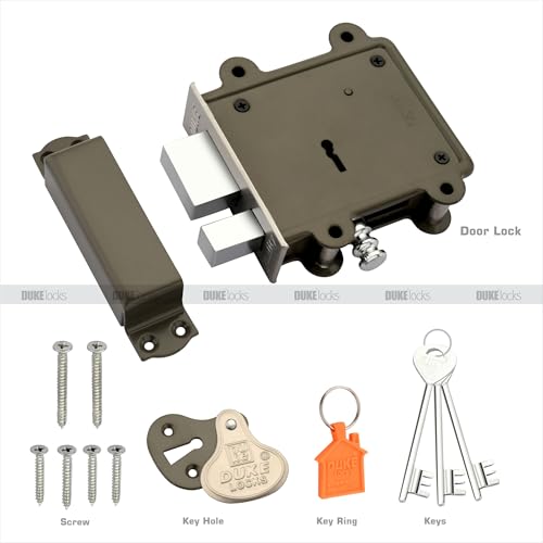 Image of DUKE Door Lock 8 Lever (Grey, Chrome Finish)