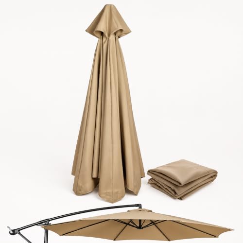 PRTECY 10 FT 6 Rib Umbrella Canopy Replacement Outdoor Market Patio Table Umbrella Strong and Thicck Canopy Cover for Backyard Garden Courtyard Swimming Pool Lawn (Canopy ONLY) by PRTECY - Used condition - US$33.16