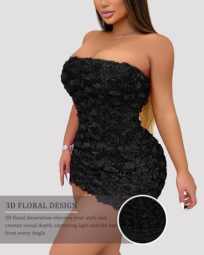 Image of Sliot Strapless Tube Dress Tube Dresses for Women 2025 Party Mini Club Going Out Short Dresses Sexy Vacation Outfits