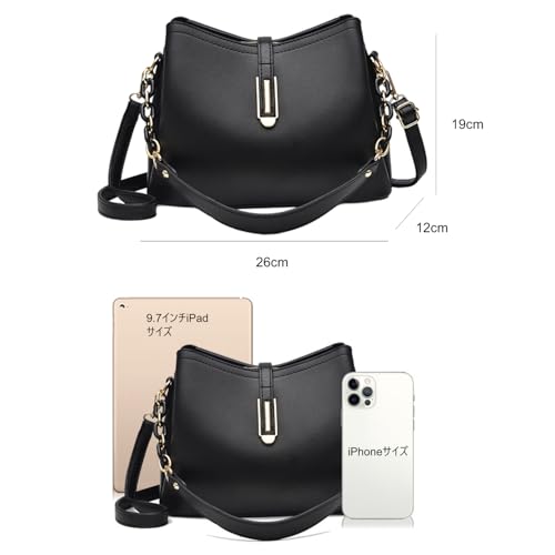 Welltude ショルダーバッグ レディース ハンドバッグ 肩掛け 斜め掛け 2way 自立 ファスナー付き の商品画像 4