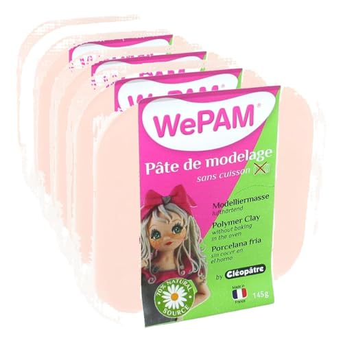 WePAM - PFW474-145 - Pâte de modelage - Chair - 145 g (Lot de 4)