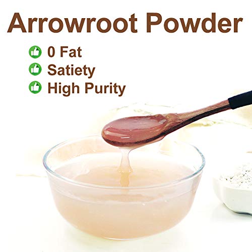 Plant Gift 100% Pure Arrowroot Powder Organic Natural Plant Radix Puerariae Meal Powder, Arrowroot Flour, Meal Replacement Powder, Cooking and Baking - Cornstarch Substitute 100G/3.52oz