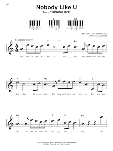 Disney Hits - Super Easy Songbook: 47 Simple Arrangements for Piano with Lyrics