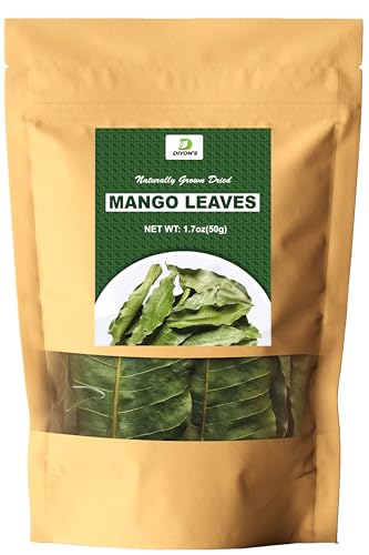 Diyon's Whole Dried Mango Leaves, 1.7oz (50g) Whole Leaf,100% All