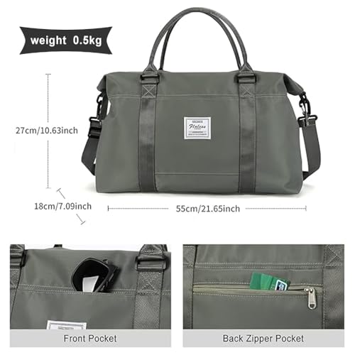 Travel Duffel Bag,Sports Tote Gym Bag,Shoulder Weekender Overnight Bag for Women