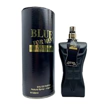 9 OCLOCK Blue for Men Ultra Noir Edition Eau de Parfum, Black, Natural Spray, Mens Cologne 3.4 Fl Oz, 100ml