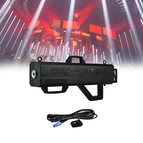 Máquina De Humo Portátil De 1500w | Pistola De Humo Para Fiestas, Mini Máquina De Humo, Luz Led De 7 Colores Para Ajustar | Con Correas, Distancia De Pulverización De Humo: 8-10 Metros Black