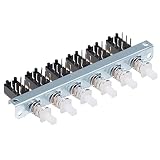 uxcell Interlock Push Button Switch Piano Type DPDT 6 Pin 6 Row