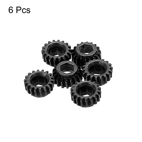PATIKIL Classical Guitar String Tuning Peg Gear 4.4mm Inner Hexagon Hole Black for Guitar Tuning Pack of 6 - Image 3