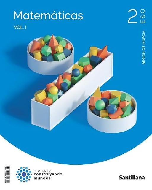 Portada de Matemáticas 2º ESO Murcia Construyendo Mundos