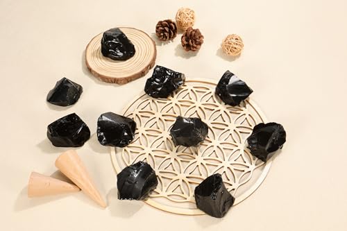 JOVIVI Obsidian,2pc 1.57"-2.17" Large Raw Black Obsidian Crystals Stones,Natural Healing Crystals Gemstones Rock Rough Stone for Crystal Lovers Reiki Spiritual Gifts - Image 4