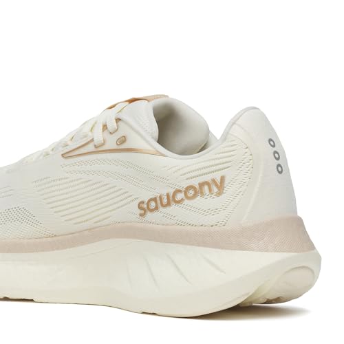 Saucony Women's Ride 18 Sneaker, Vanilla, 8